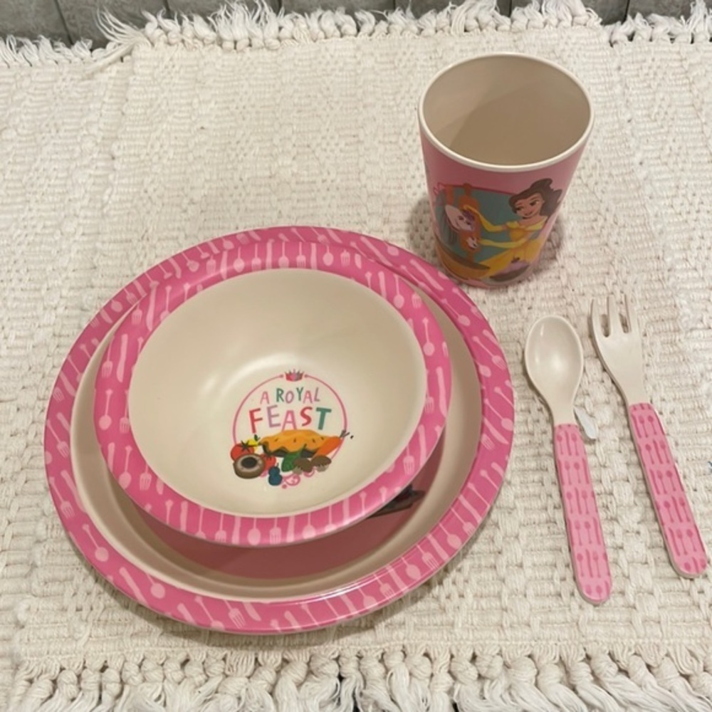 Disney Princesses “Time For Tea” 5 Piece Dinner Set, New in box
